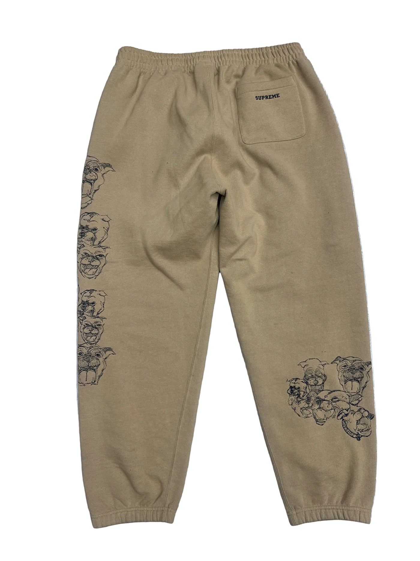 Supreme Pitbulls Embroidered Sweatpant Light Tan
