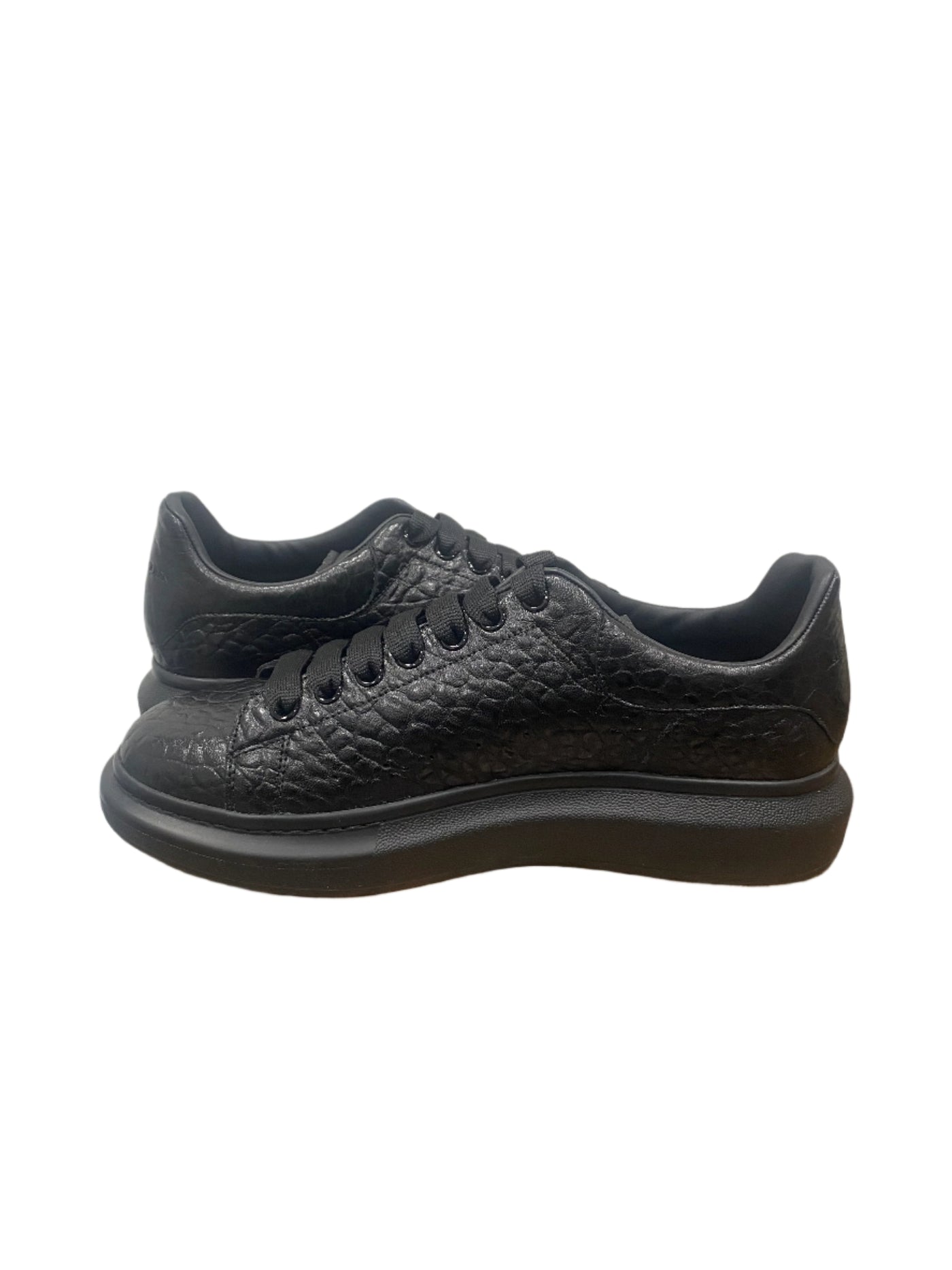 Alexander McQueen Oversized Leather Sneakers Black