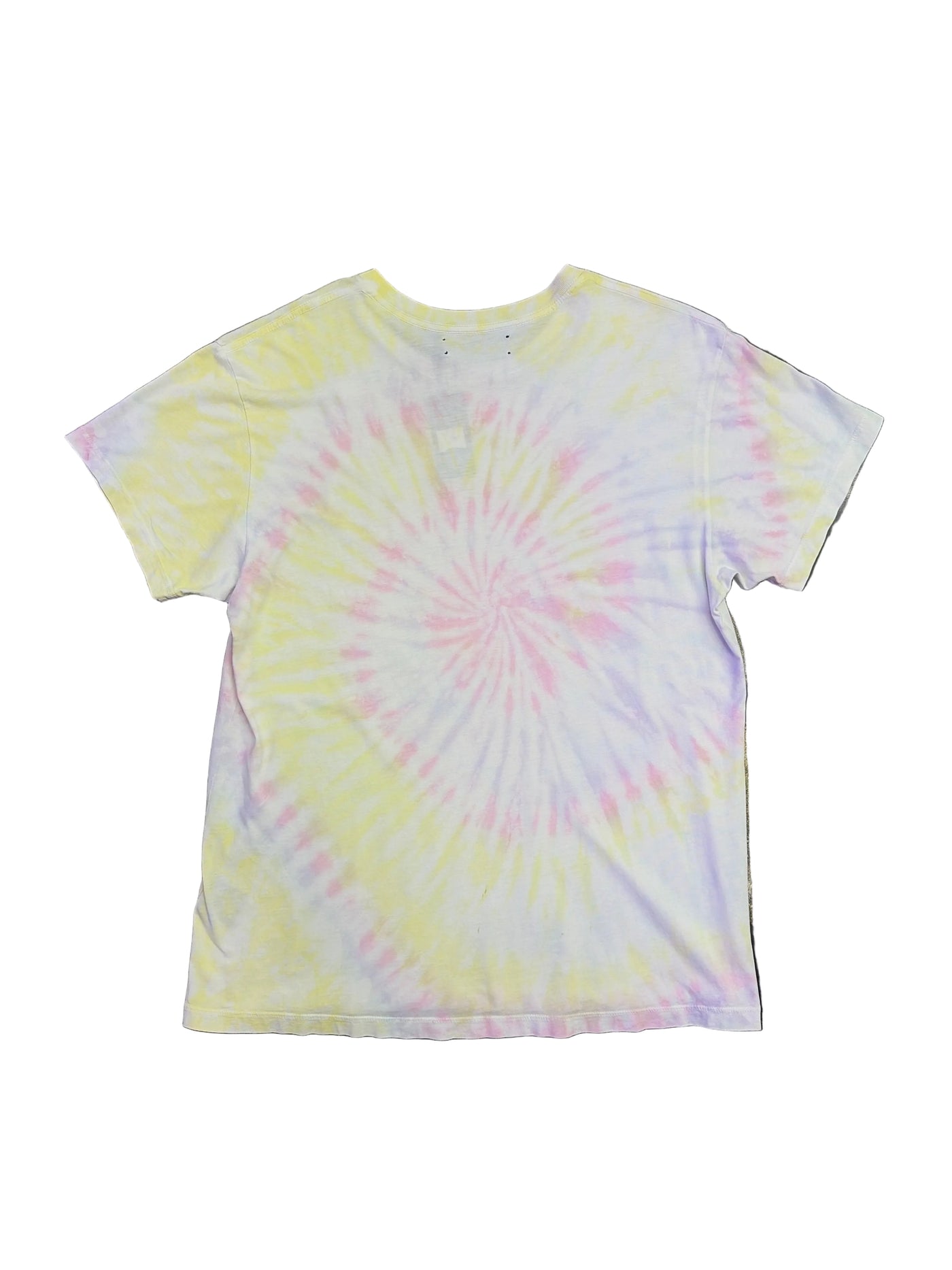 Amiri Flocked Logo Tie-Dyed T-Shirt White