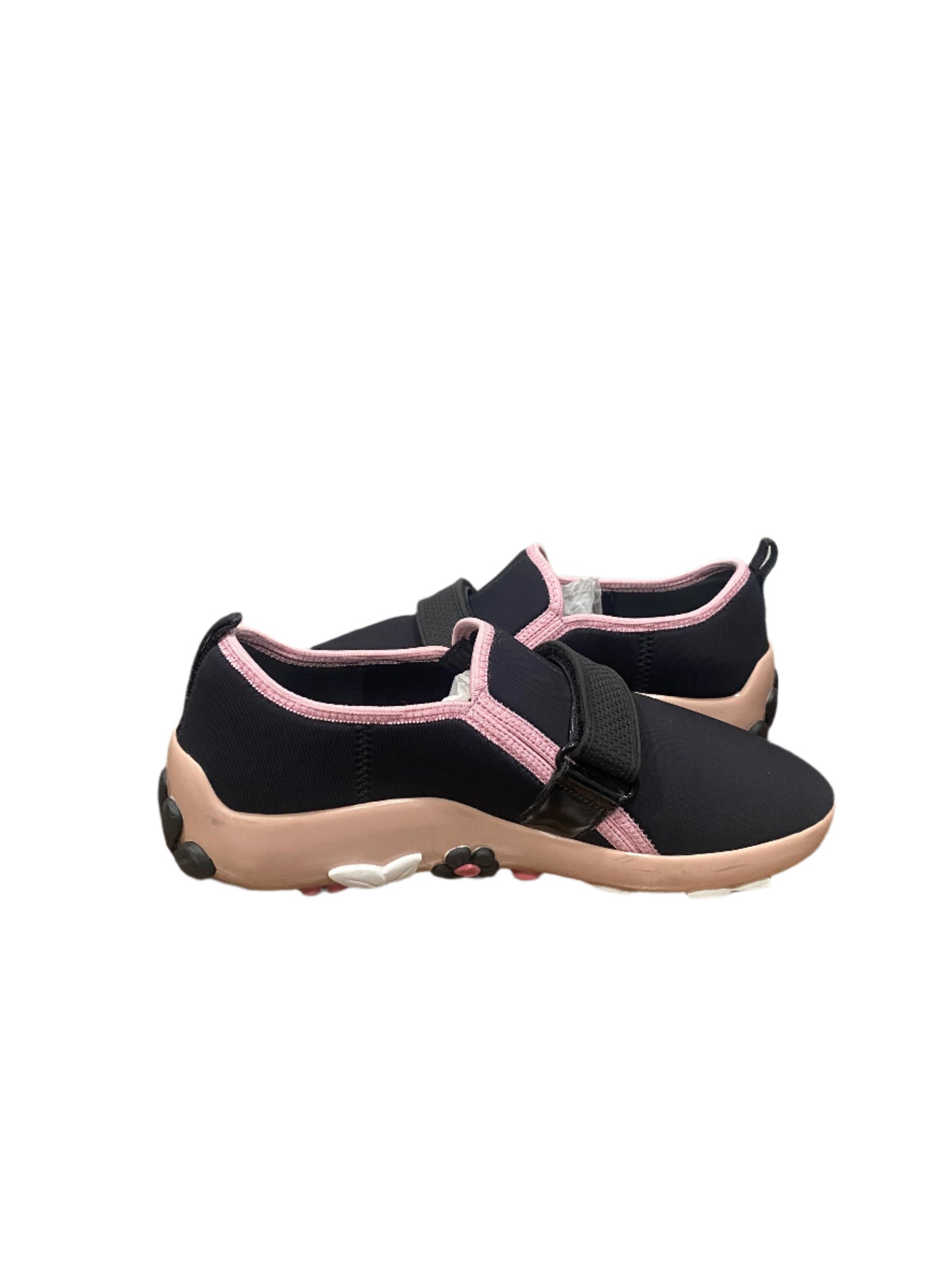 WMNS Prada Neoprene Flower Sneakers Navy Pink