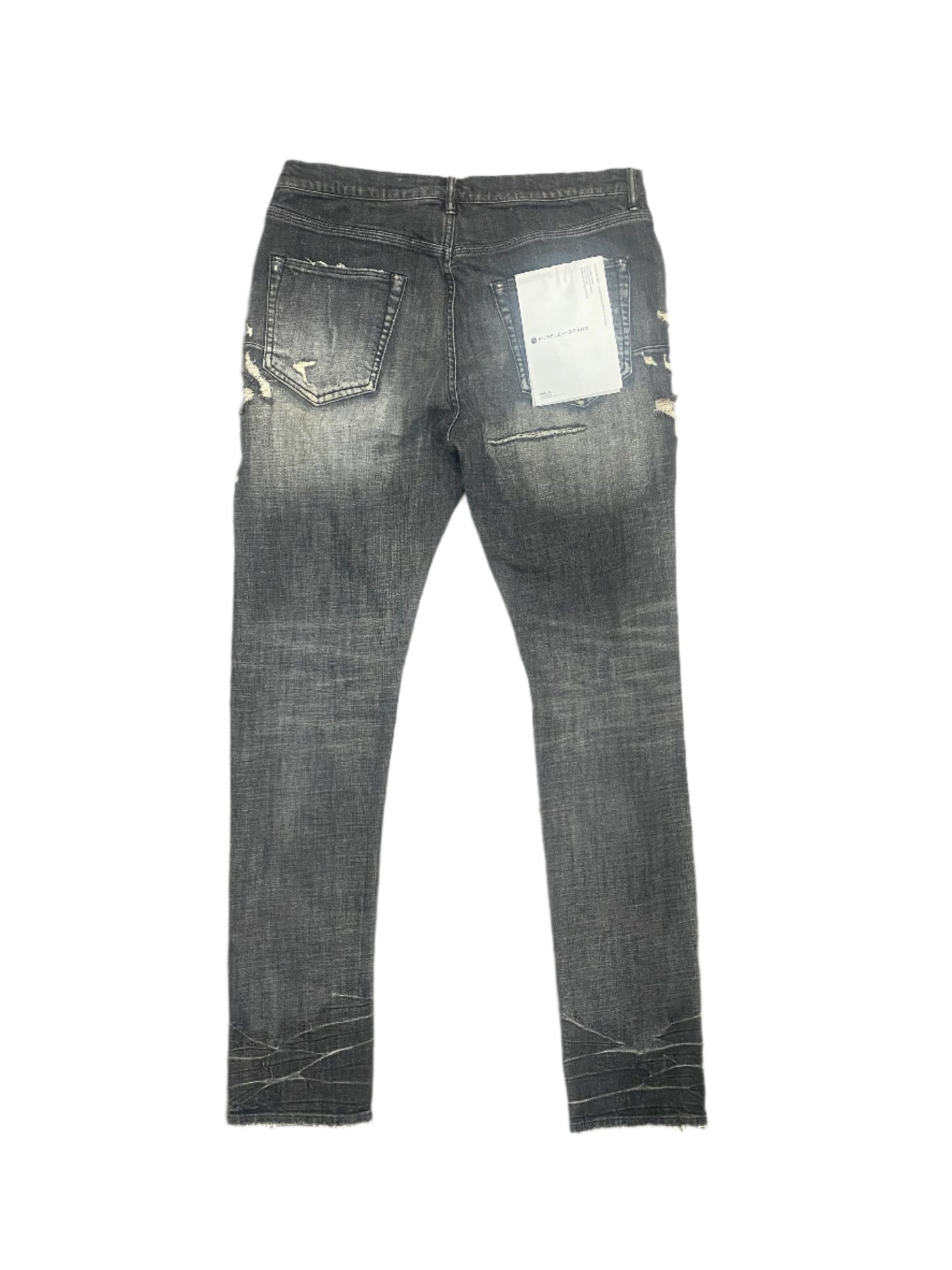 Purple Brand Patched Jeans Grey Black