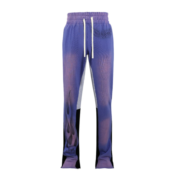 Lost Intricacy Purple Flare Sweatpants