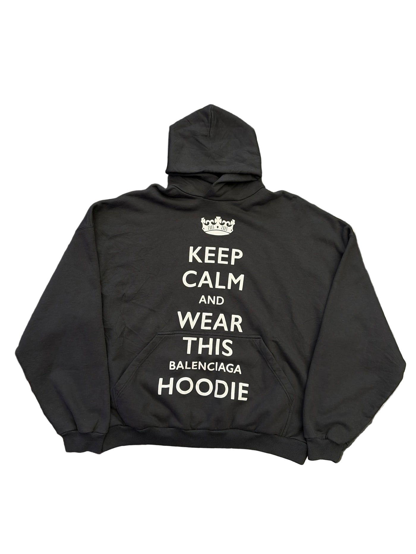 Balenciaga Keep Calm Pullover Hoodie Black