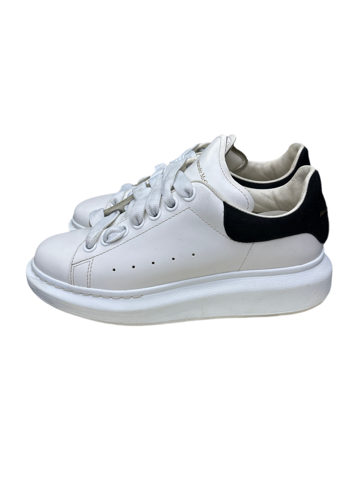 Alexander McQueen White Black Velvet