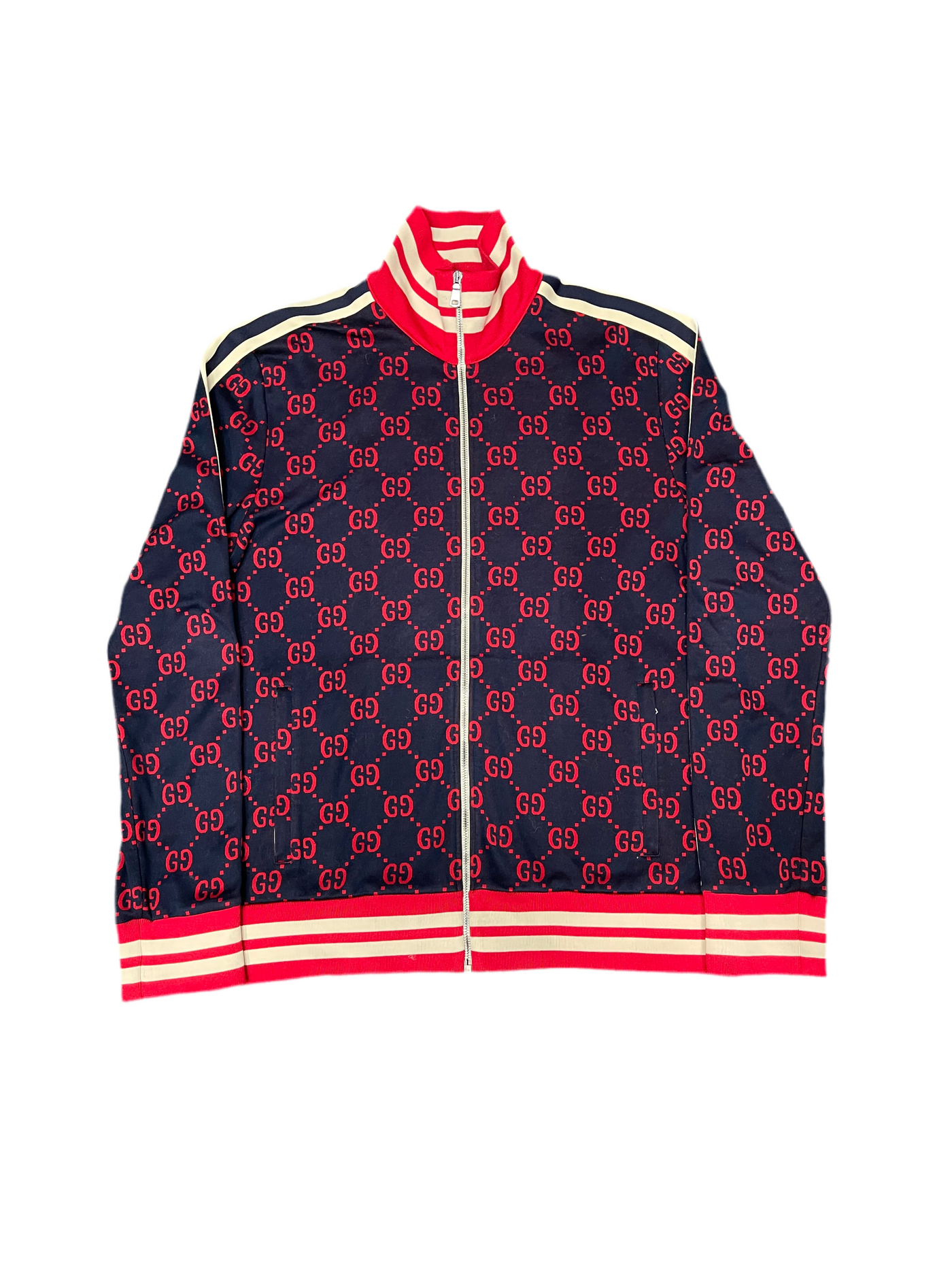 Gucci GG Track Zip Up Blue Red