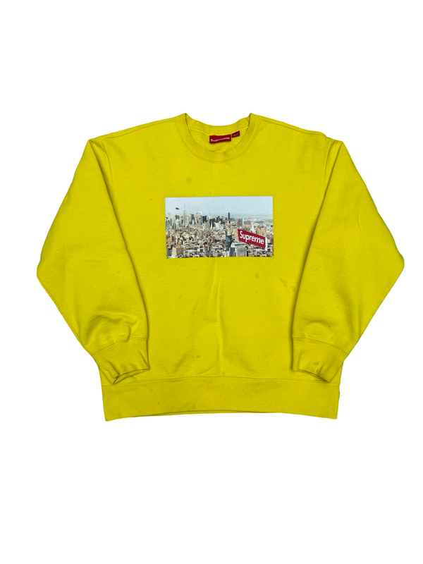 FW20 Supreme Aerial Crewneck Yellow