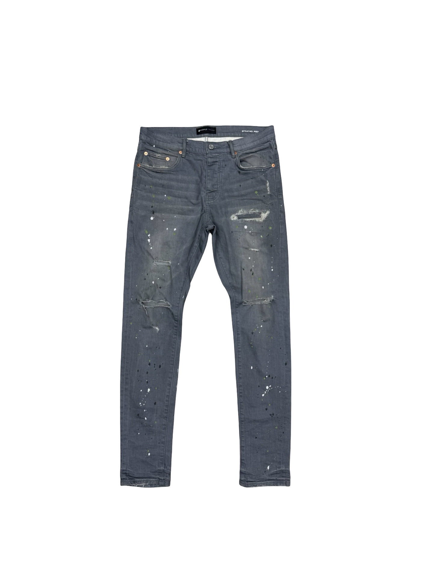 Purple Brand P001 Worn Knee Slit Skinny Jeans