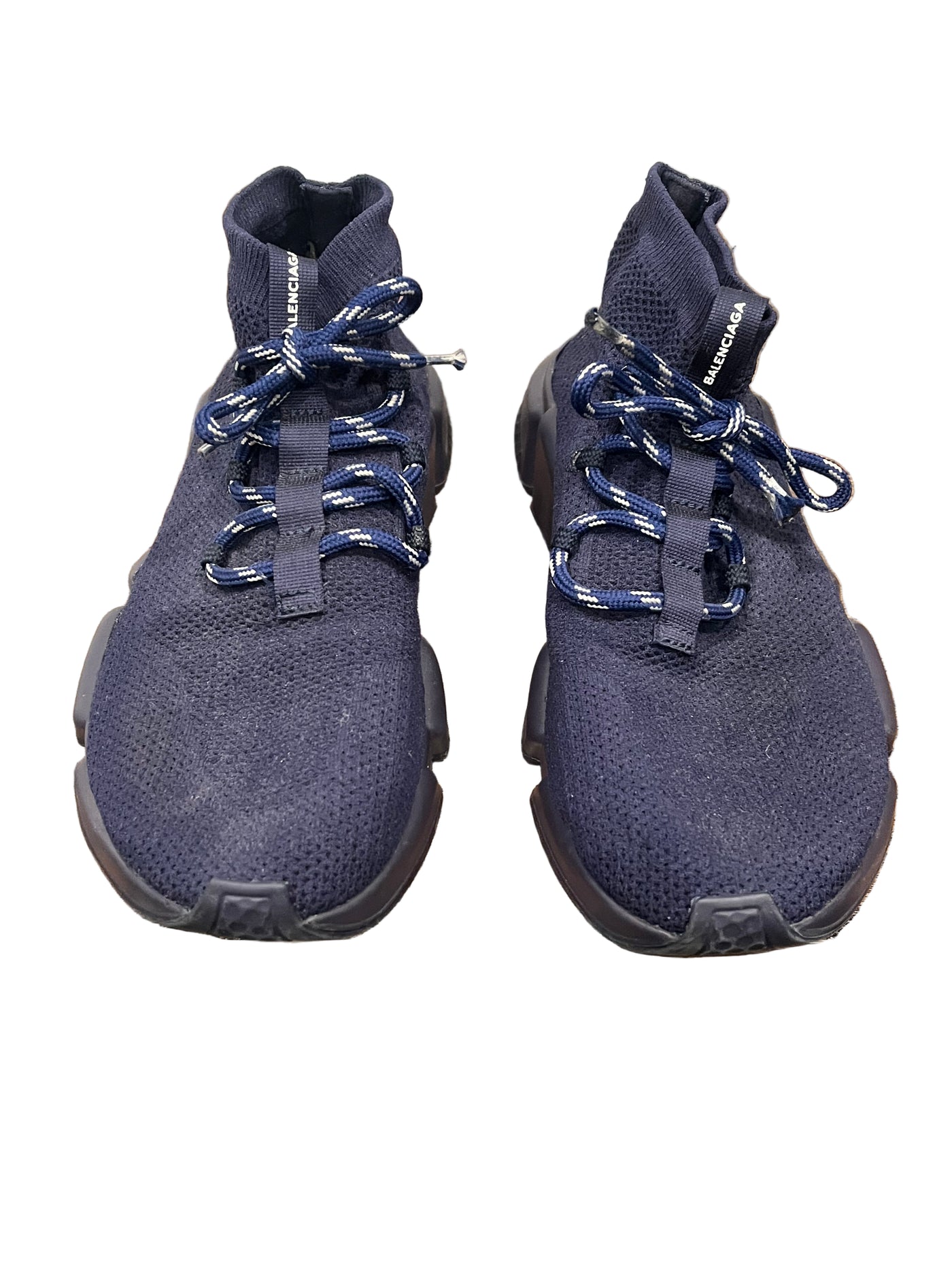 Balenciaga Speed Trainer Lace Up Navy