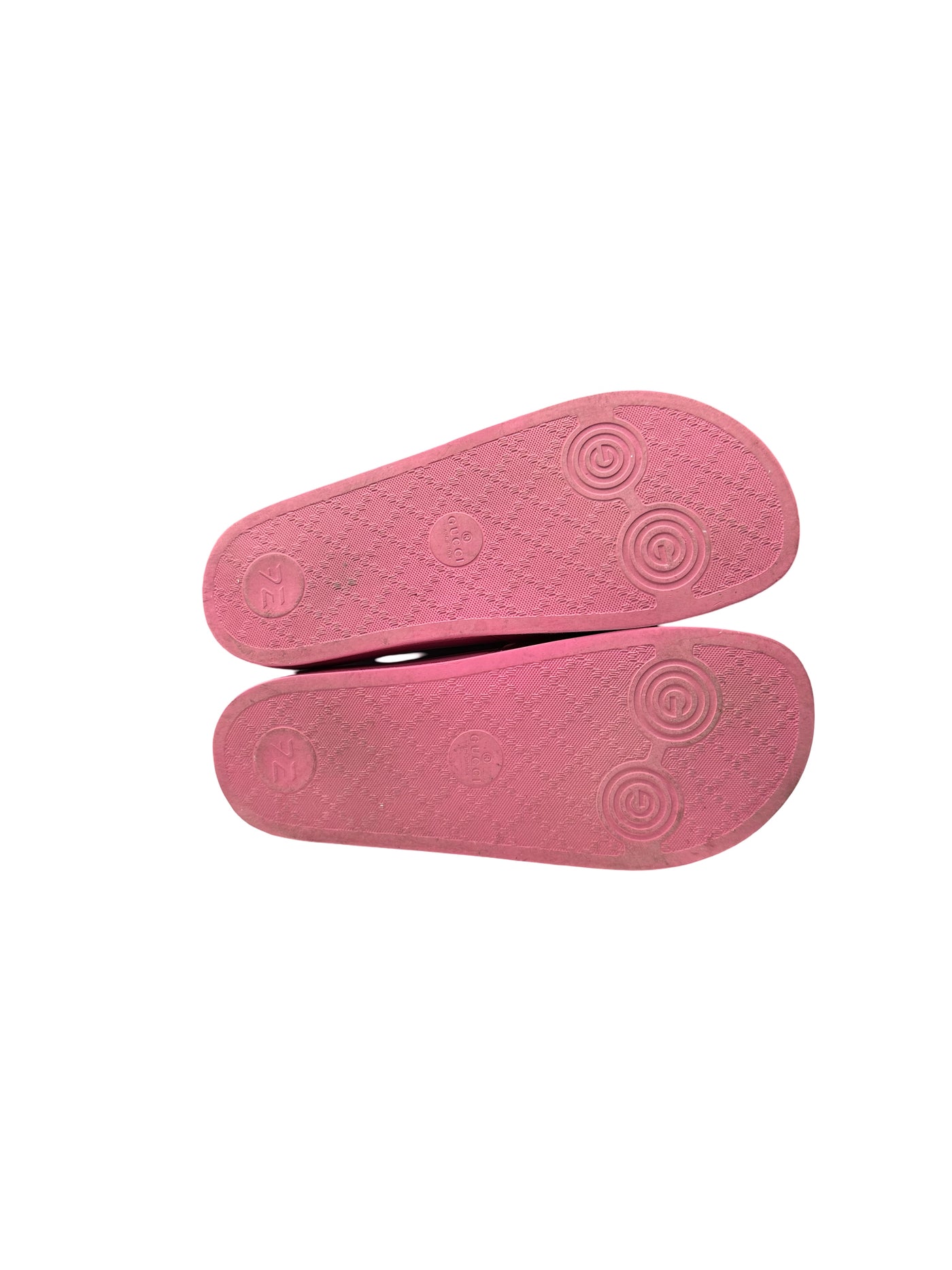 Gucci Pink Rubber Slides
