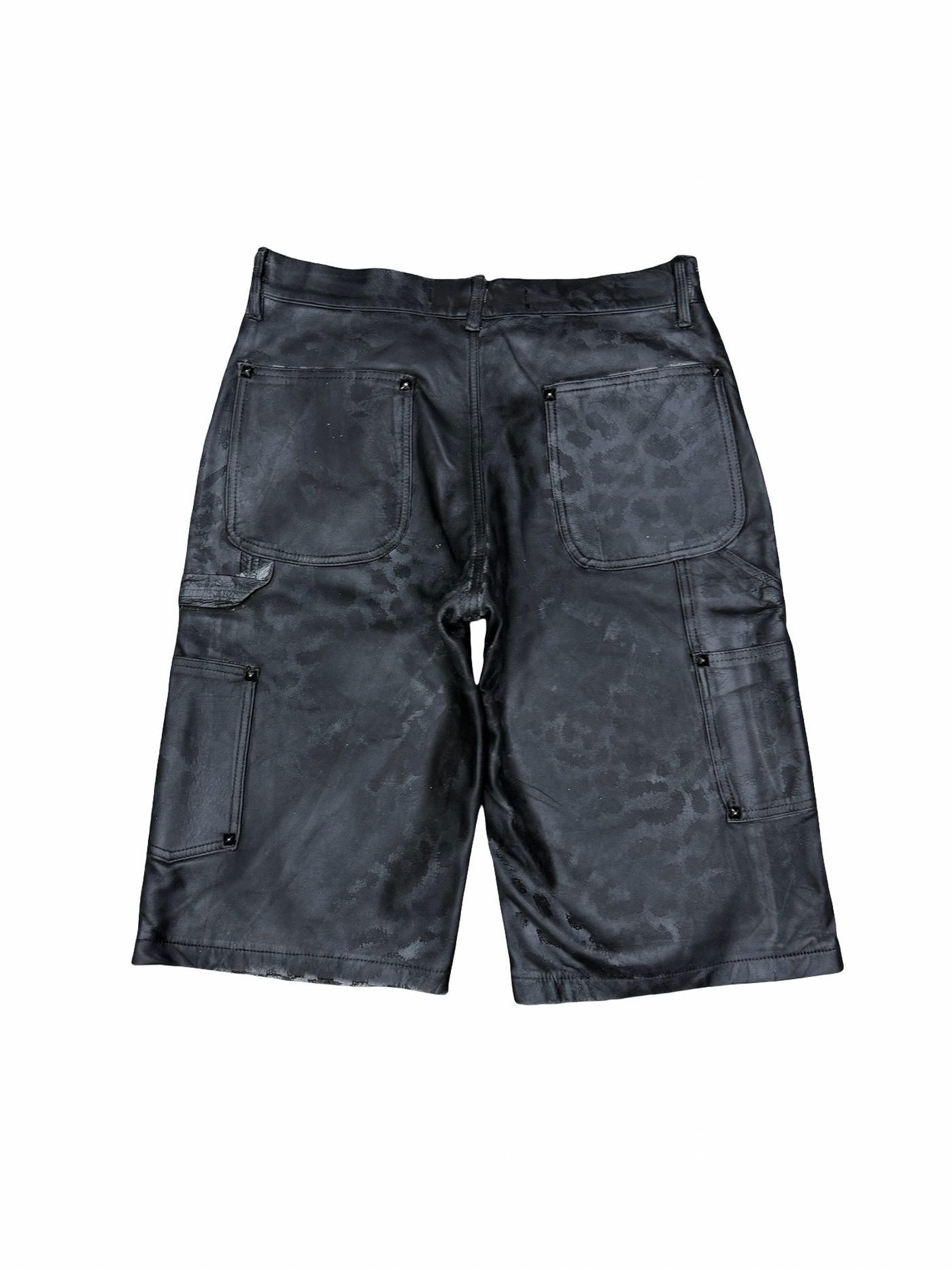 Lost Intricacy Black Panther Leather Shorts Black