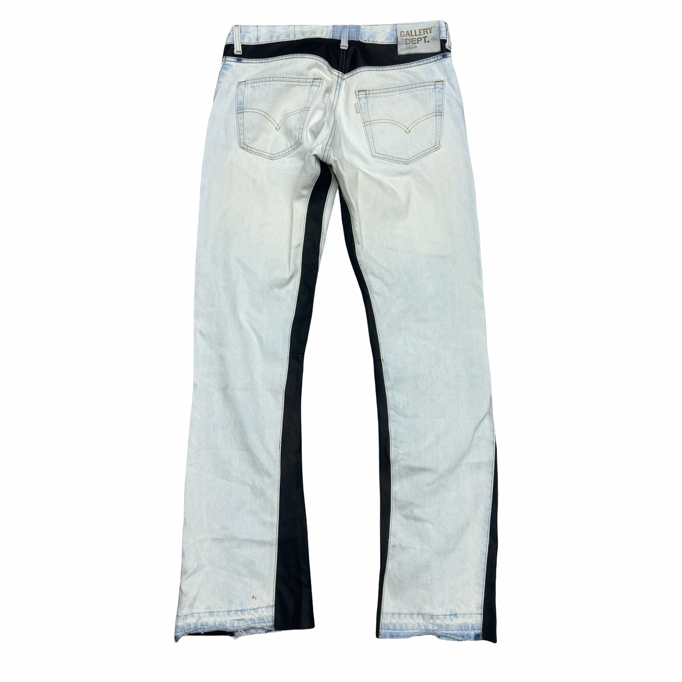 Gallery Dept. G Patch Bronco Leather Flare Straight-Leg
