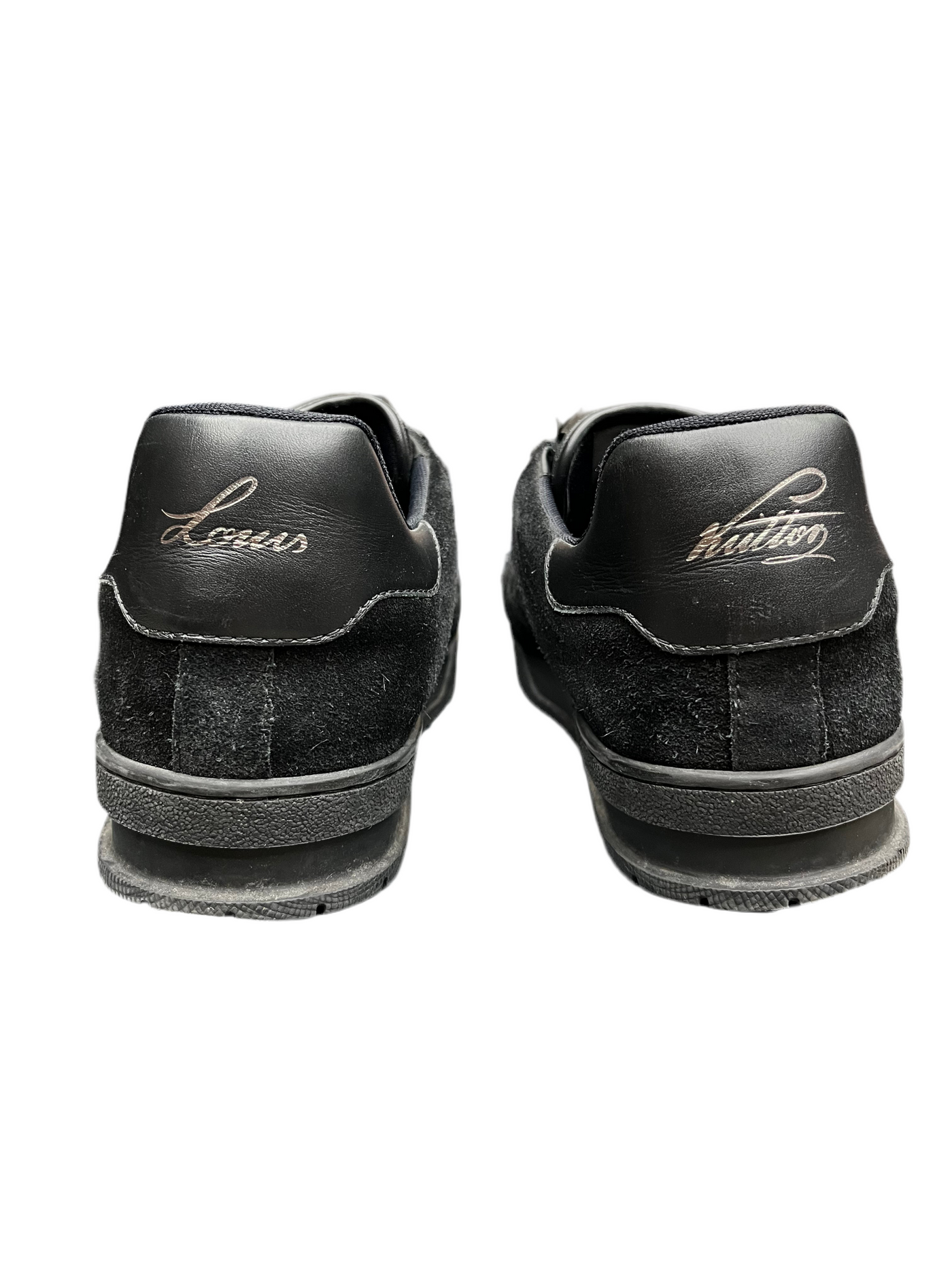LV Trainer Low Black Suede