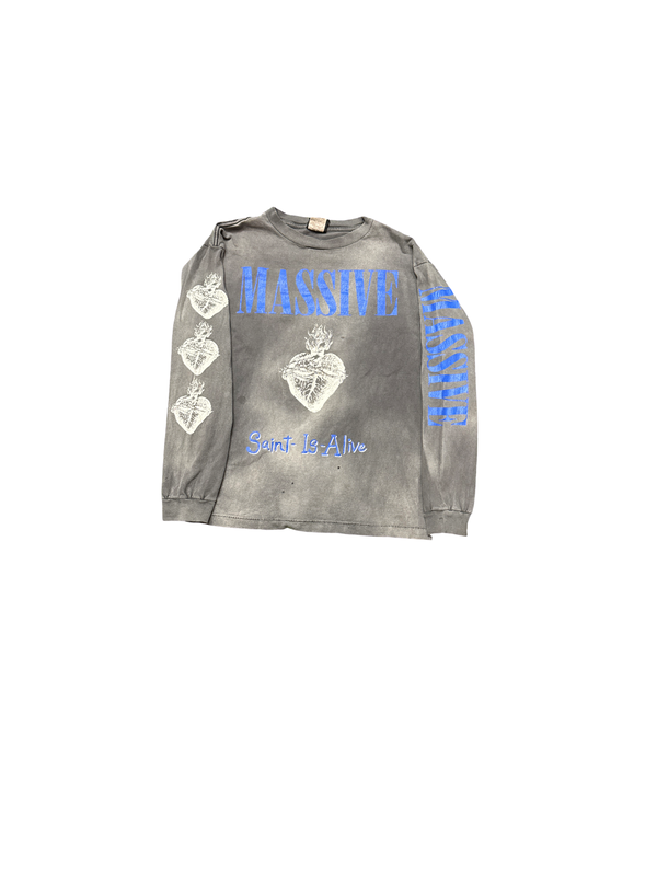 SAINT Mxxxxxx Massive Hearts Printed Cotton-Jersey Long-Sleeve