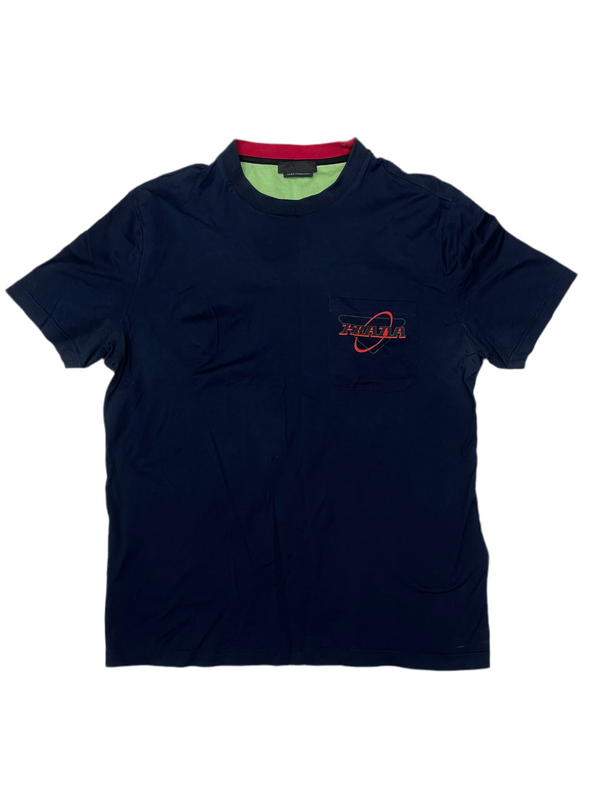 Prada Pocket Logo T-Shirt Navy