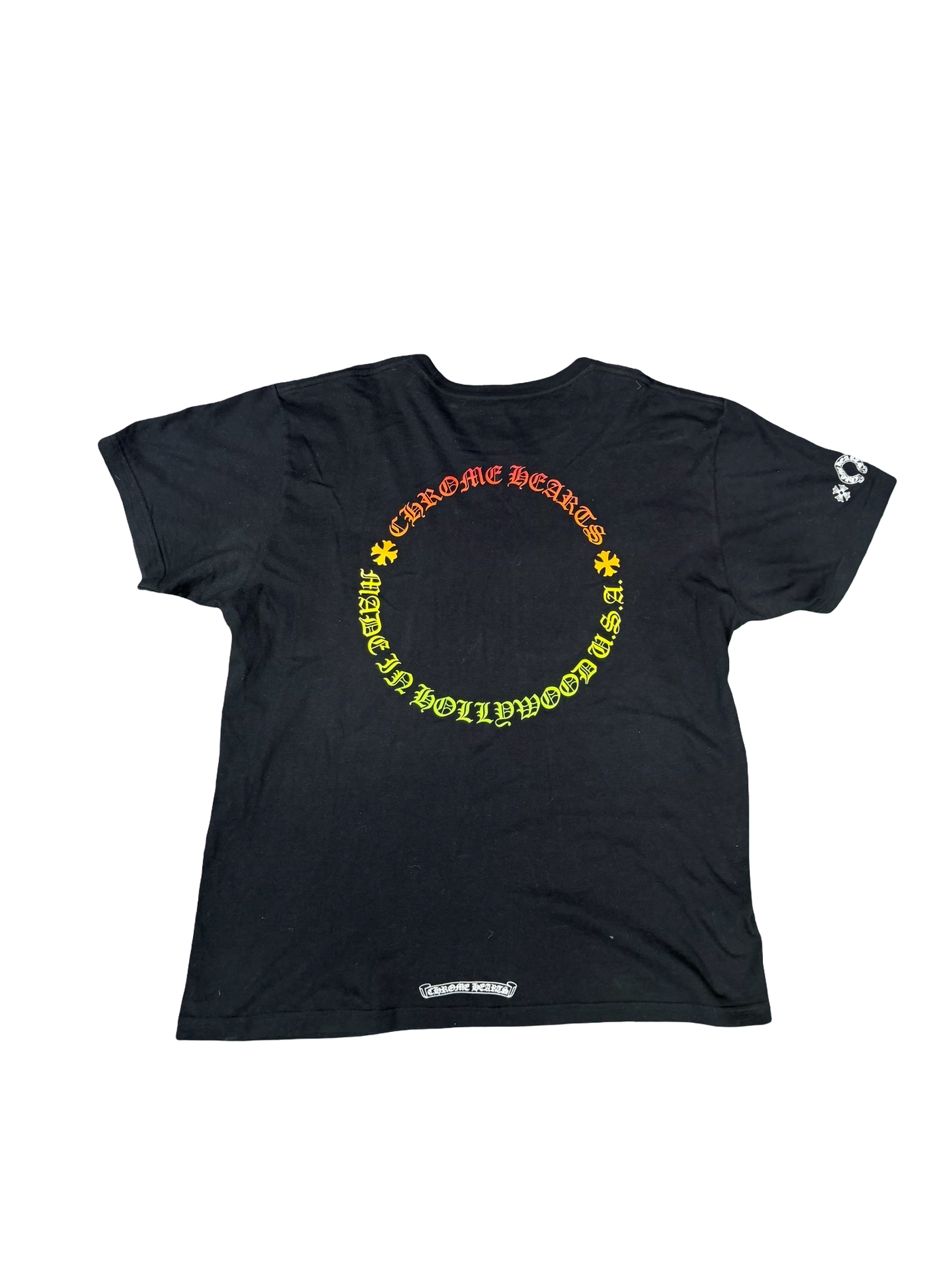 Chrome Hearts Gradient Floral Circle Logo T-Shirt Black