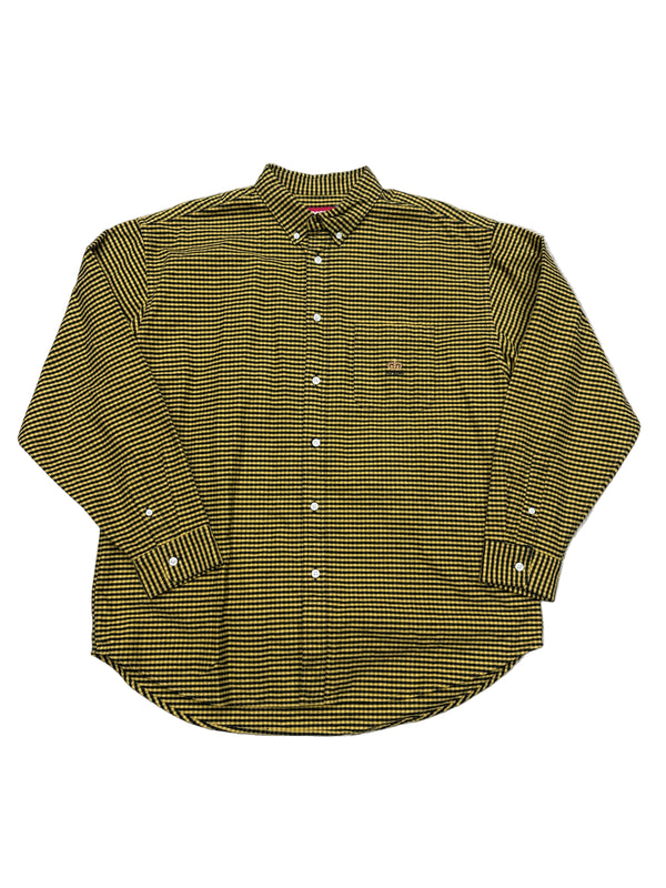 Supreme Loose Fit Flannel Oxford Shirt Yellow Plaid