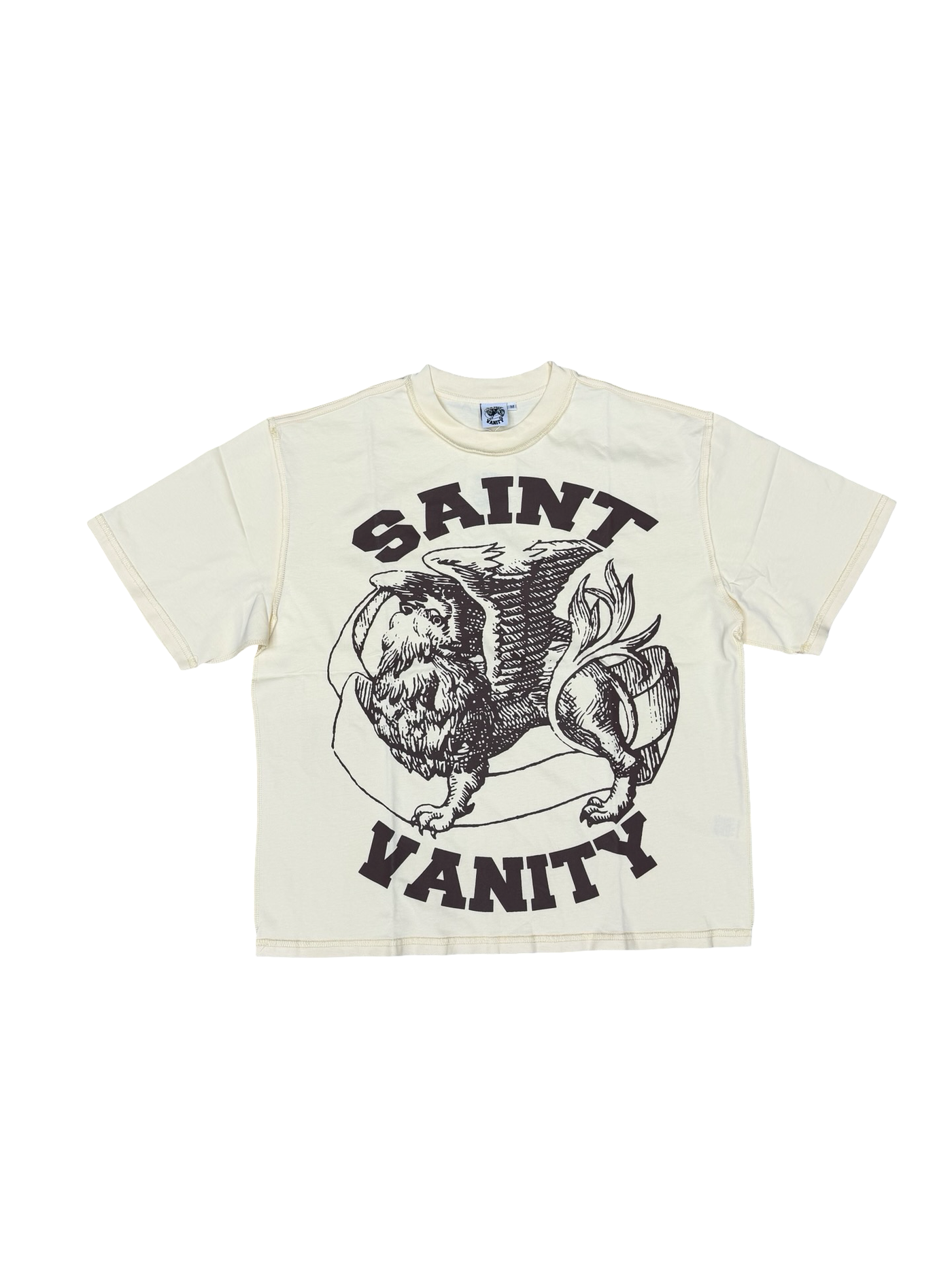Saint Vanity Griffin Tee Cream Brown