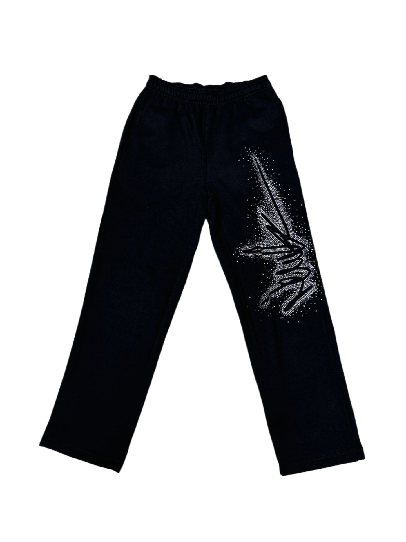 NewYrrk Flare Sweatpants Outline w/ White Crystals