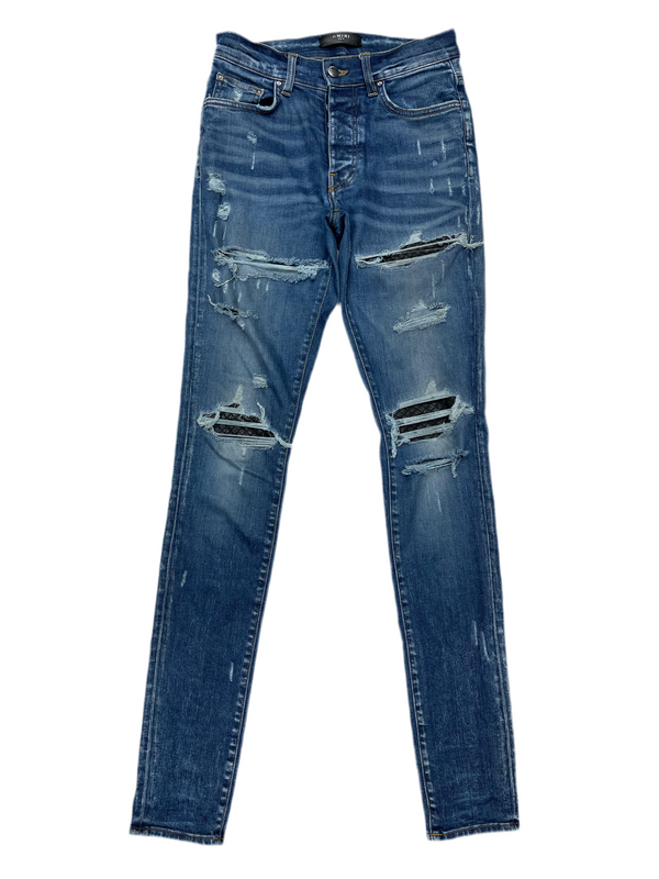 AMIRI Leather Patch Indigo Black