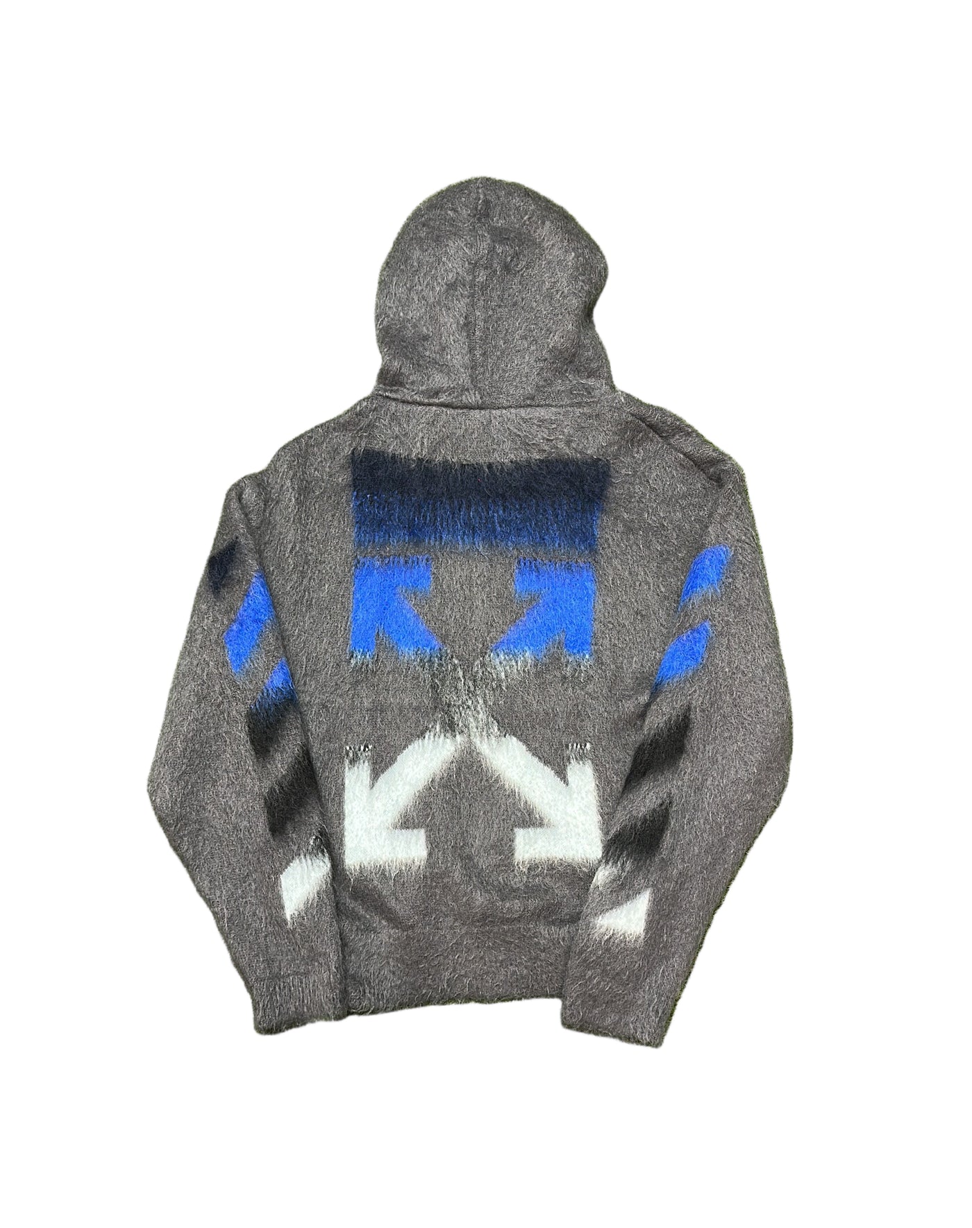 Off-White Mohair Gradient Zip Hoodie