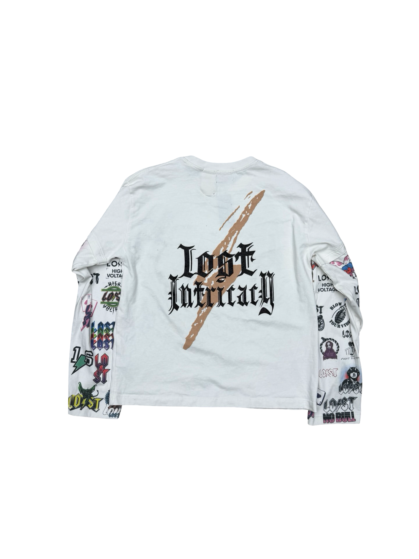 Lost Intricacy Logos White Long Sleeve