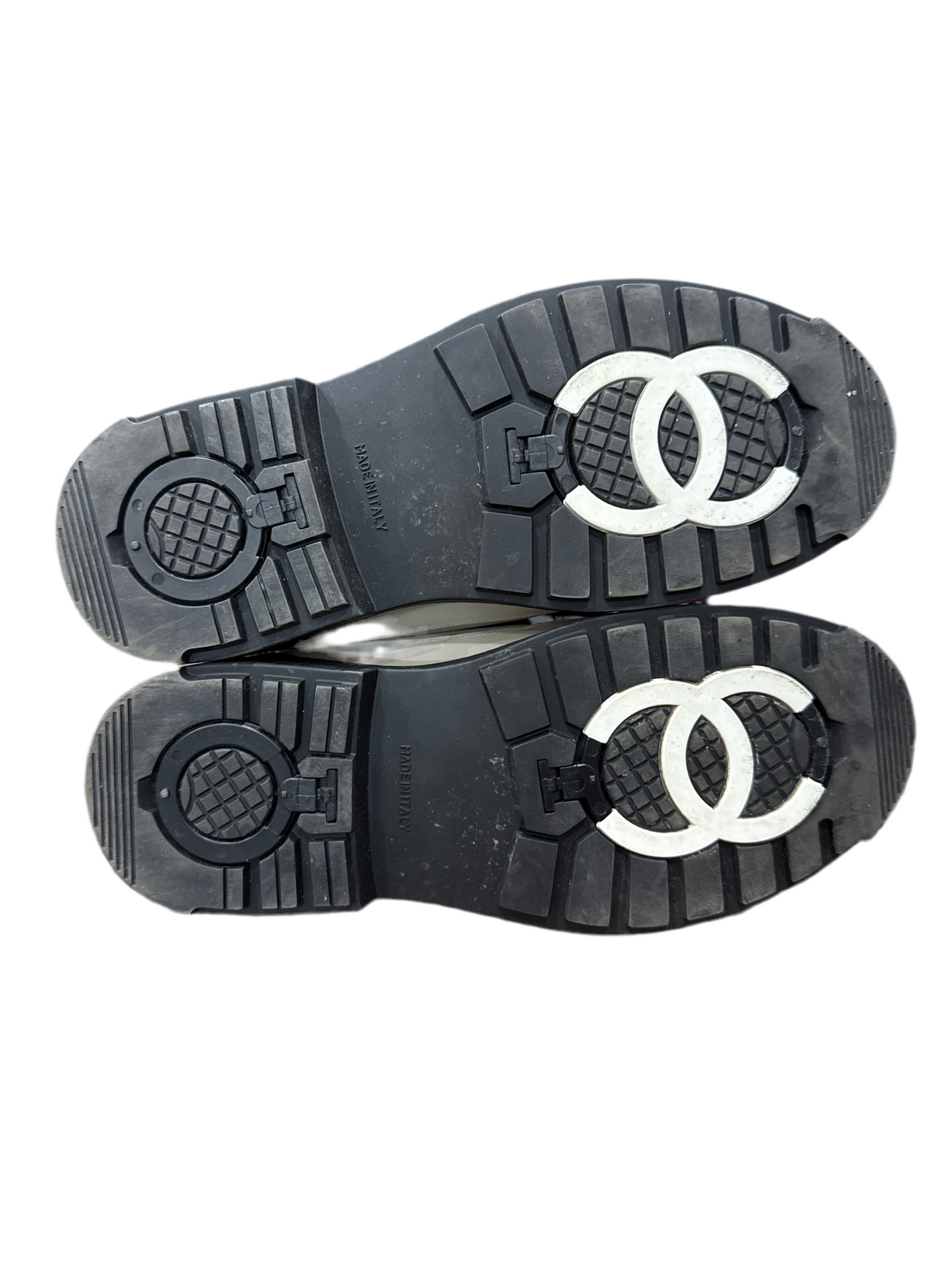 Chanel Interlocking CC Logo Combat Boots