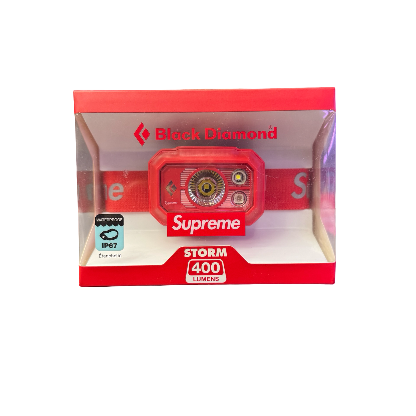 FW20 Supreme Black Diamond Storm 400 Headlamp Red