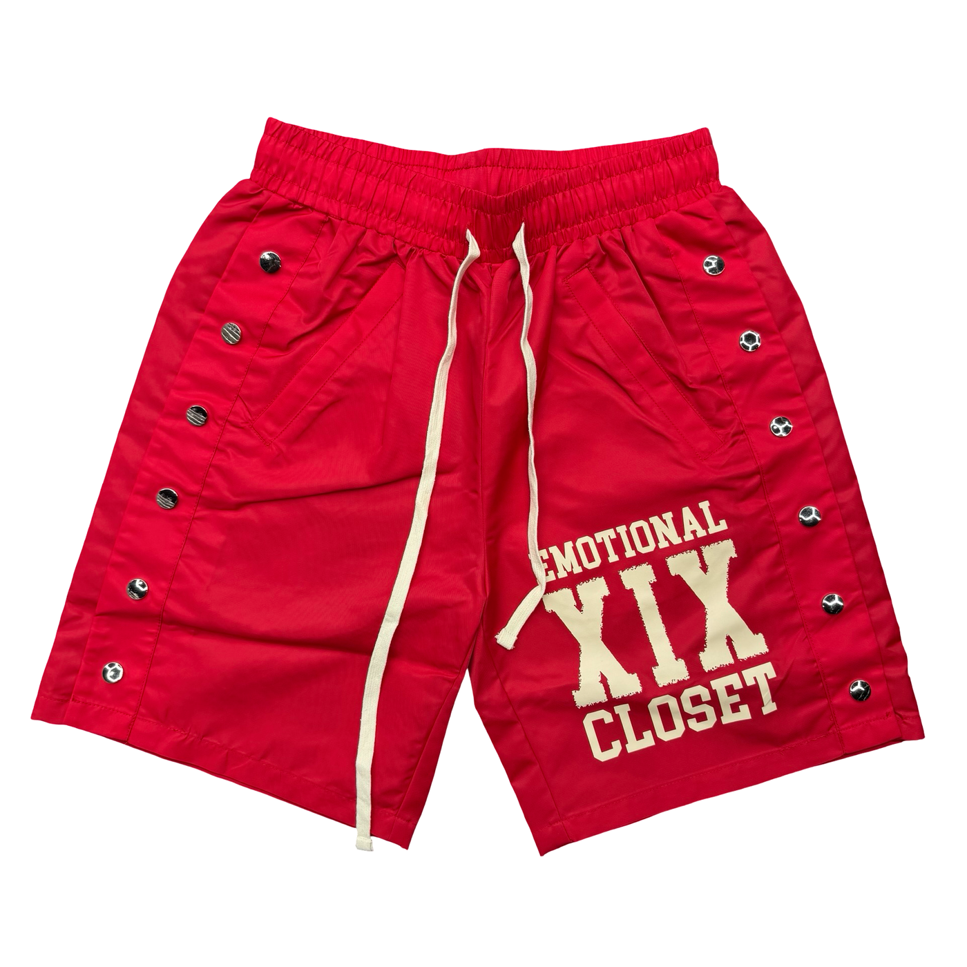 Mixed Emotions Backyard Nylon Shorts Red