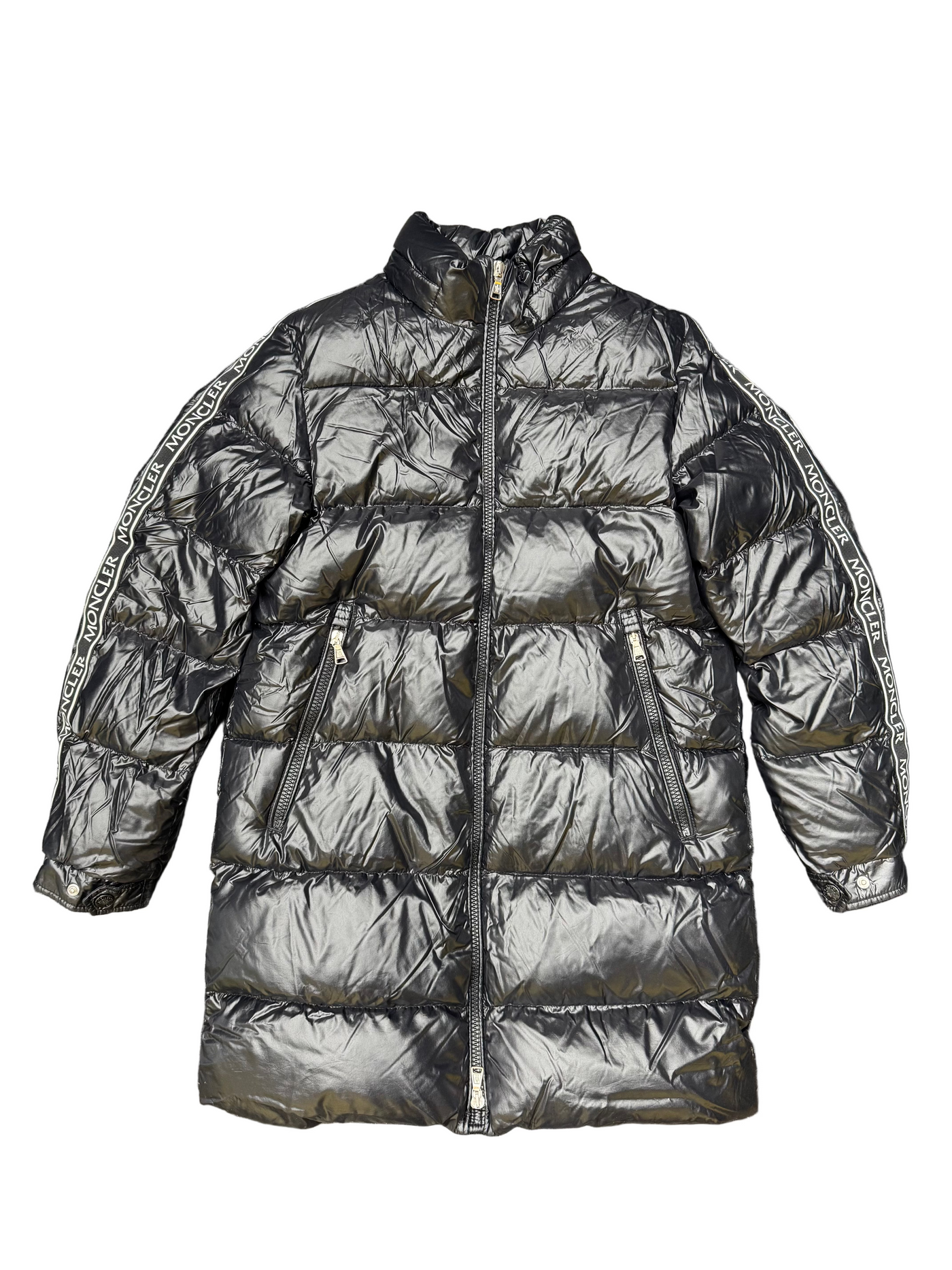 Kids Moncler Maya Short Down Jacket Black