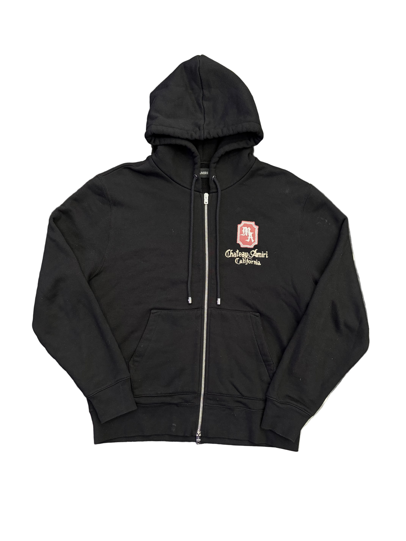 Amiri MA Chateau Zip-Up Hoodie Black