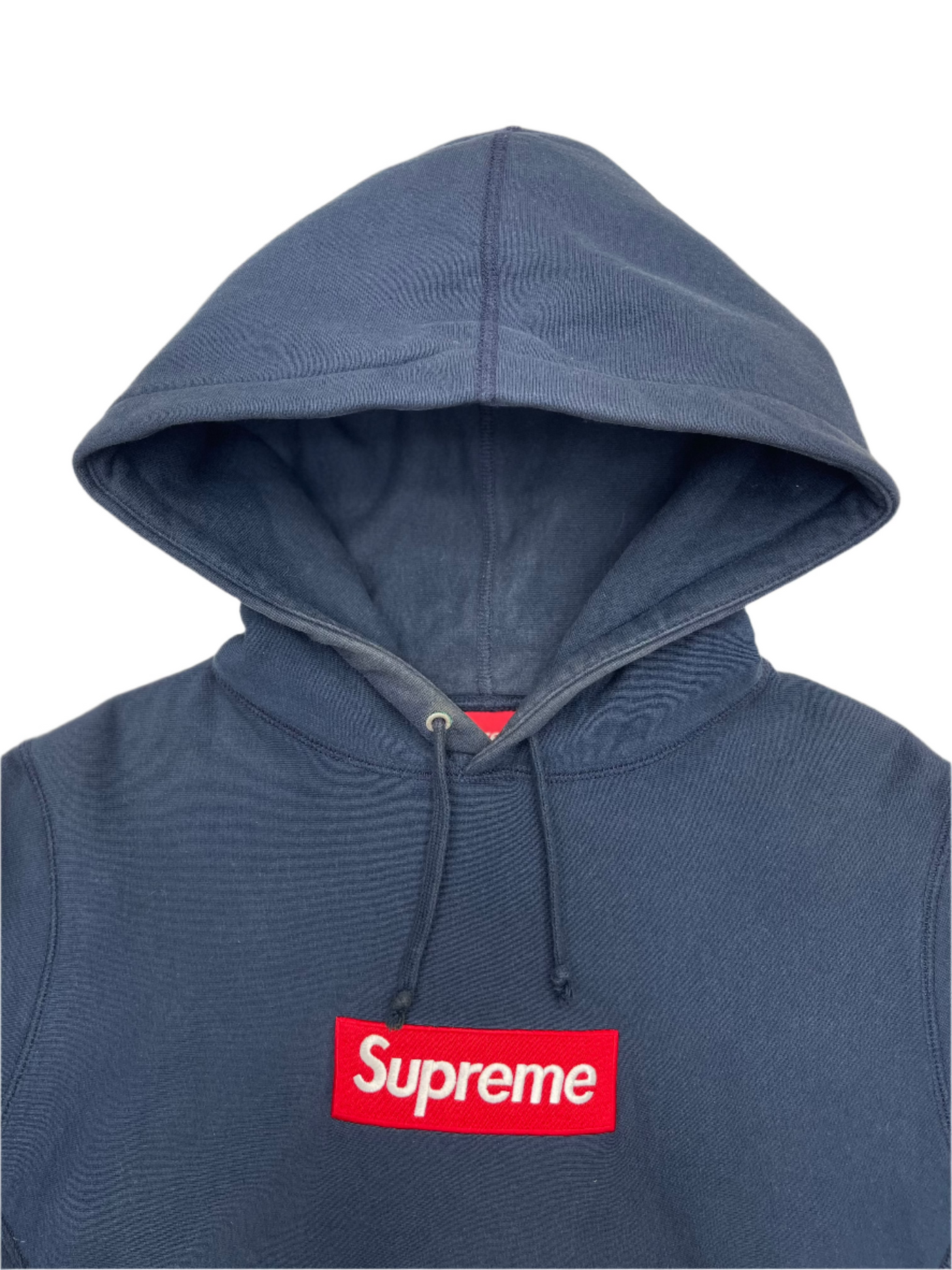 FW16 Supreme Box Logo Hooded Sweatshirt Navy