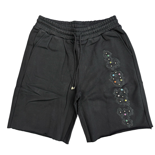 Lost Intricacy Blackout Patch Shorts Rainbow Stones