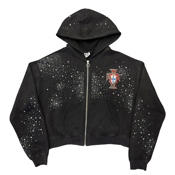 Vale Forever Pluto Clustered Zip Up Hoodie Black