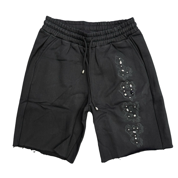 Lost Intricacy Blackout Patch Shorts Clear Stones