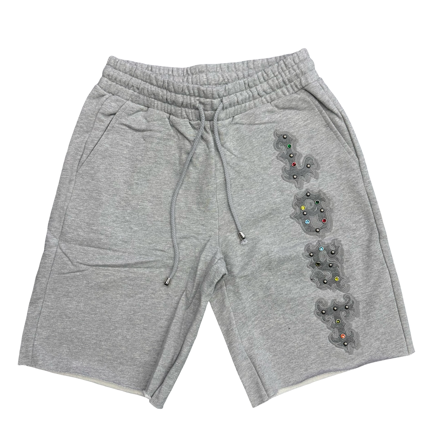 Lost Intricacy Ash Patch Shorts Rainbow Stones