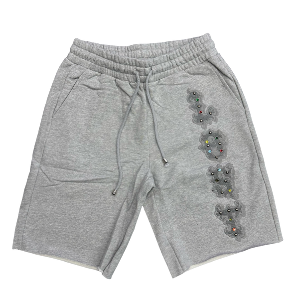 Lost Intricacy Ash Patch Shorts Rainbow Stones