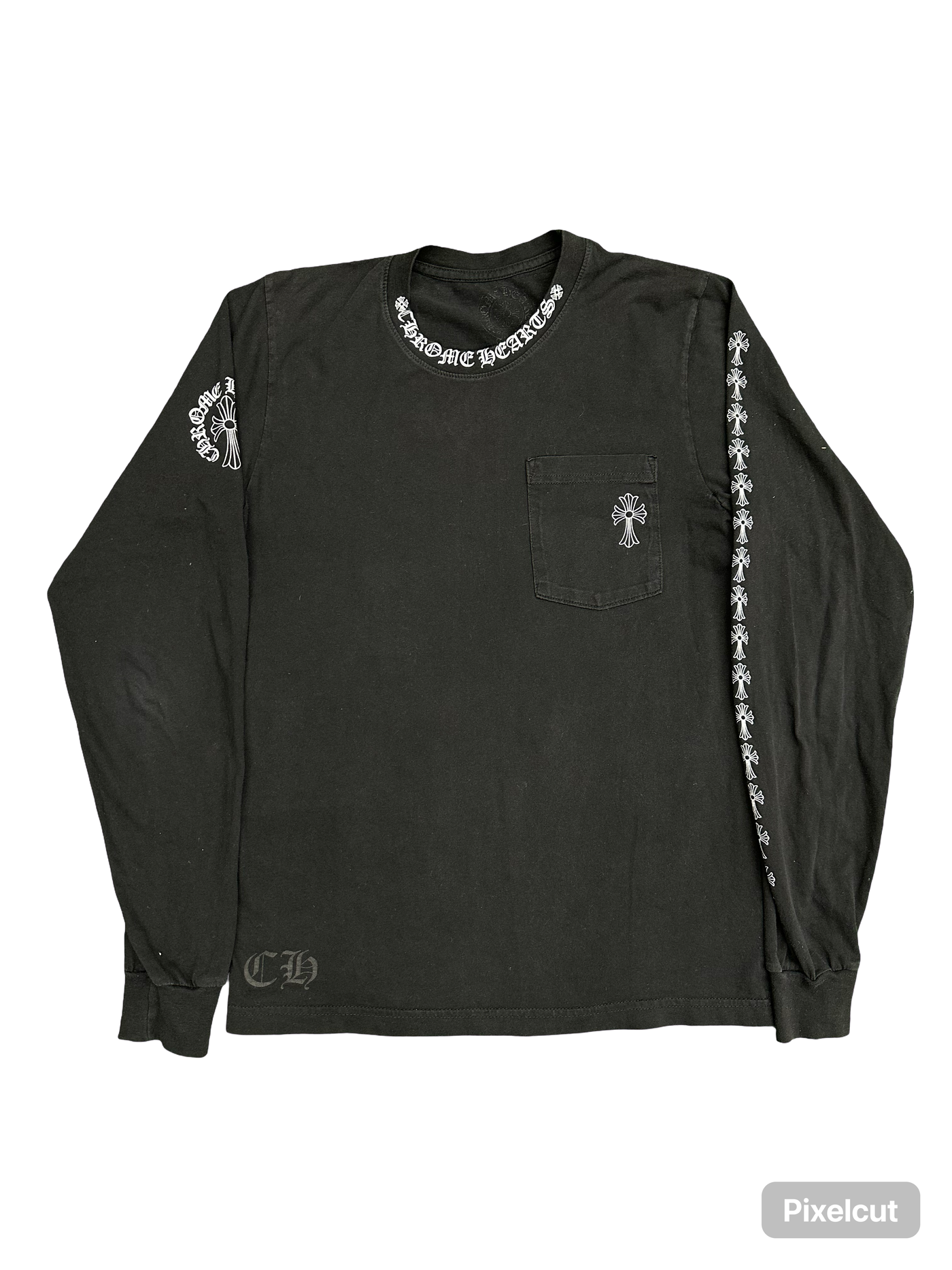 CH Neck Logo Cross Sleeve L/S Black