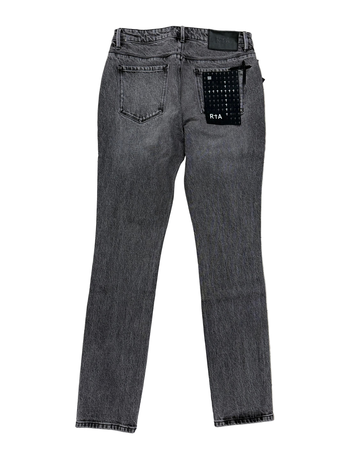 RTA Distressed Washed Grey Jeans