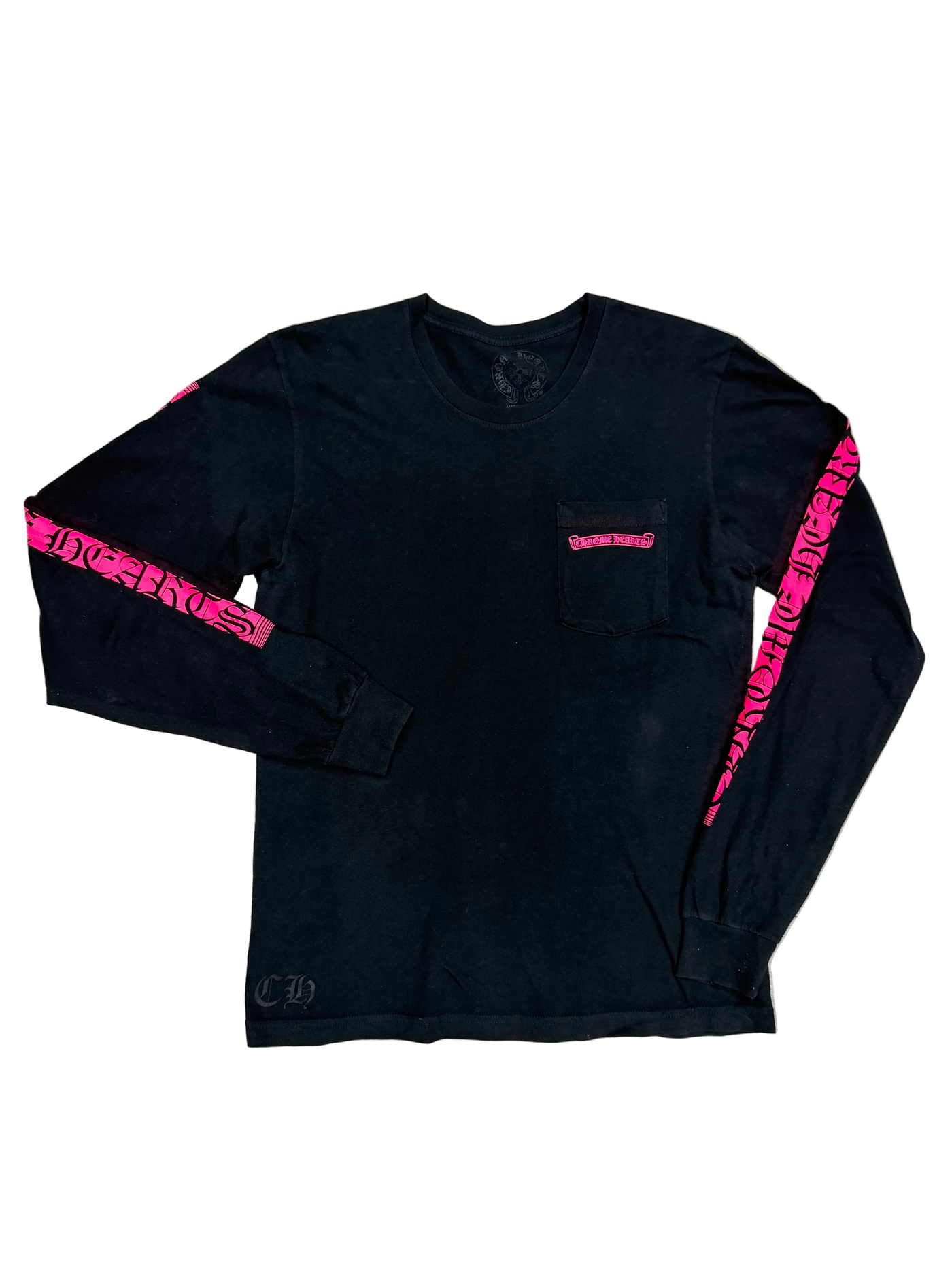 Chrome Hearts Pink Logo LS T Shirt