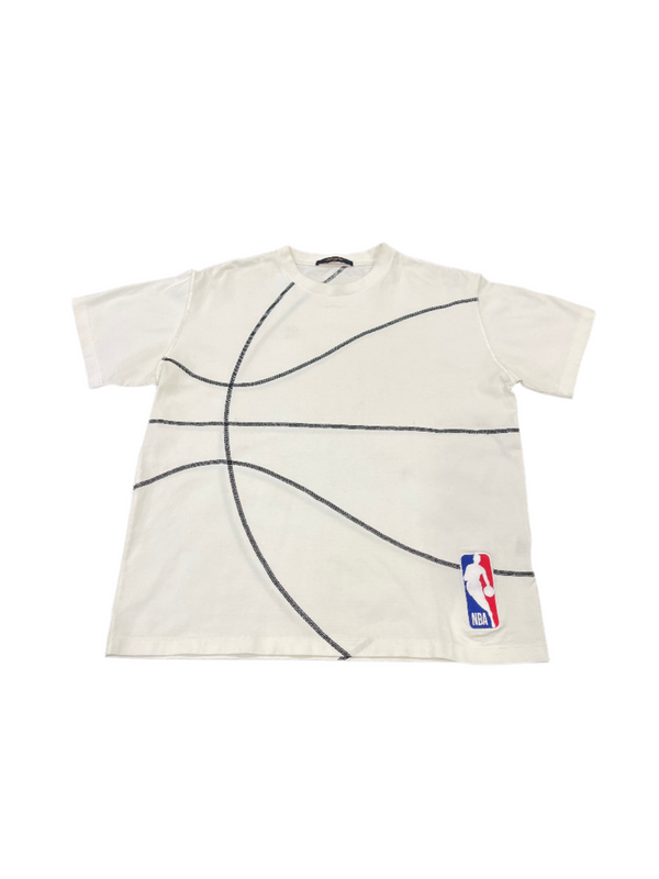 LV x NBA Embroidered T-Shirt Milk White