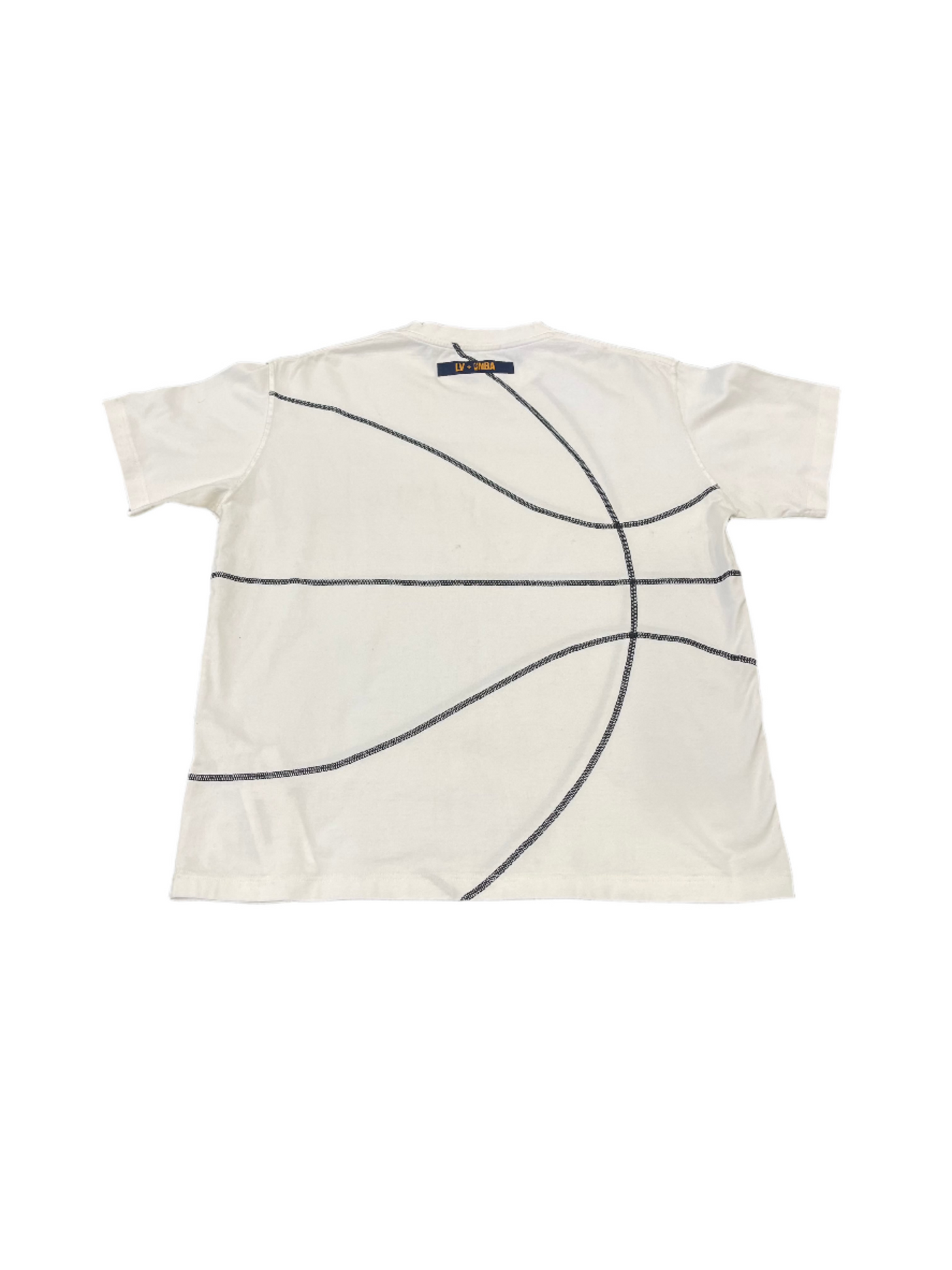 LV x NBA Embroidered T-Shirt Milk White