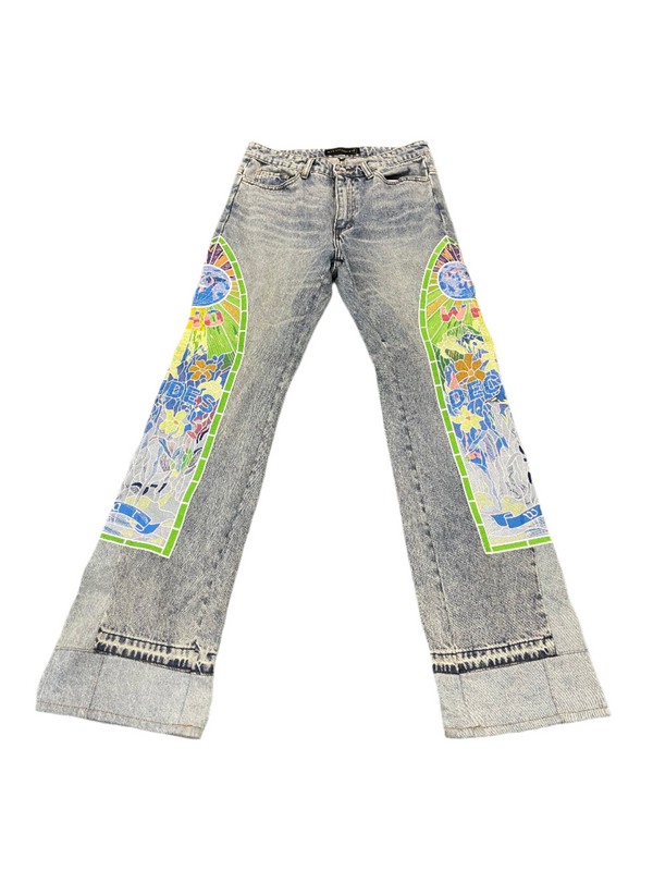 Who Decides War Cowboy Embroidered Denim