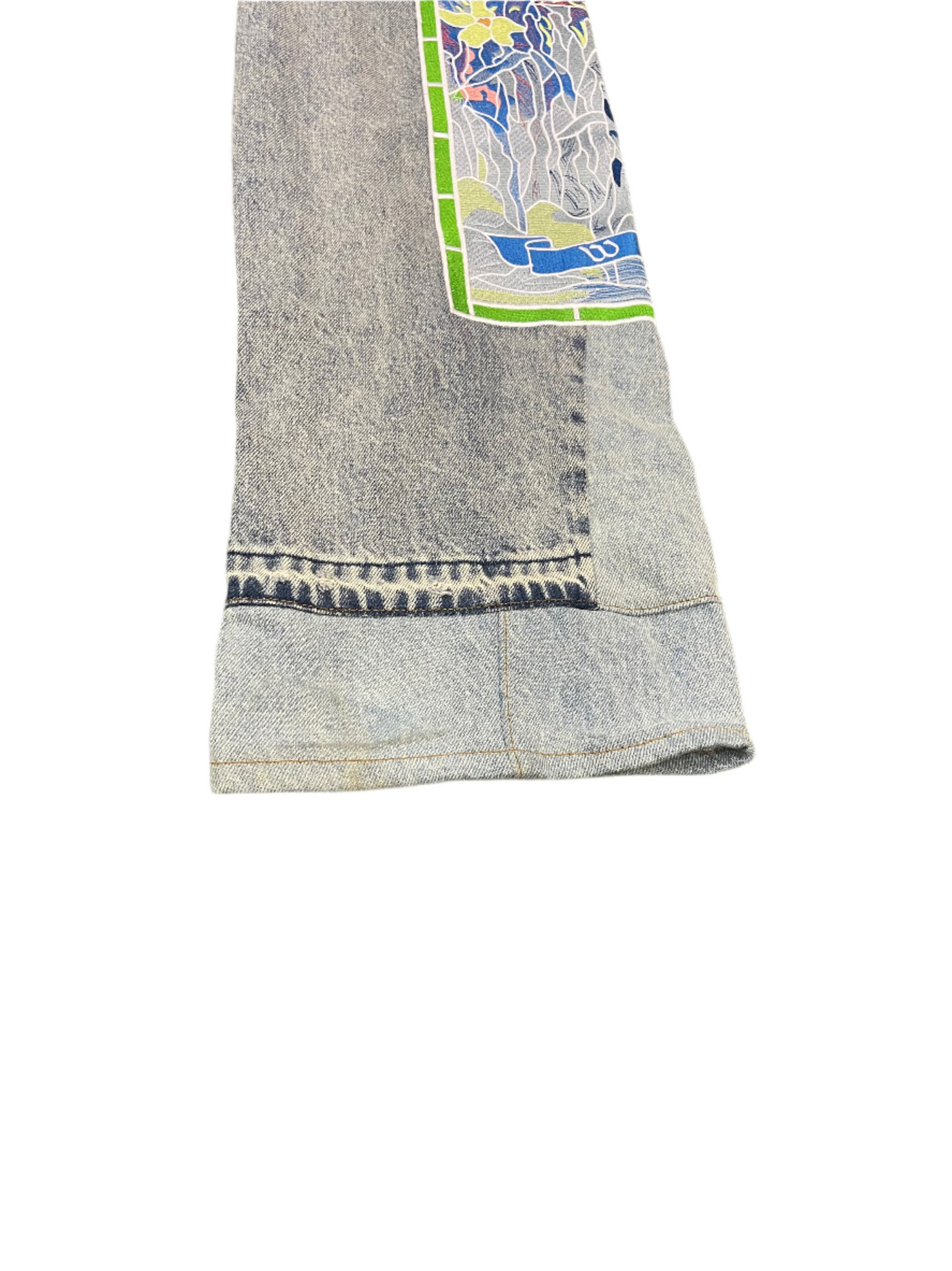 WDW Cowboy Embroidered Denim Jeans Sky Blue