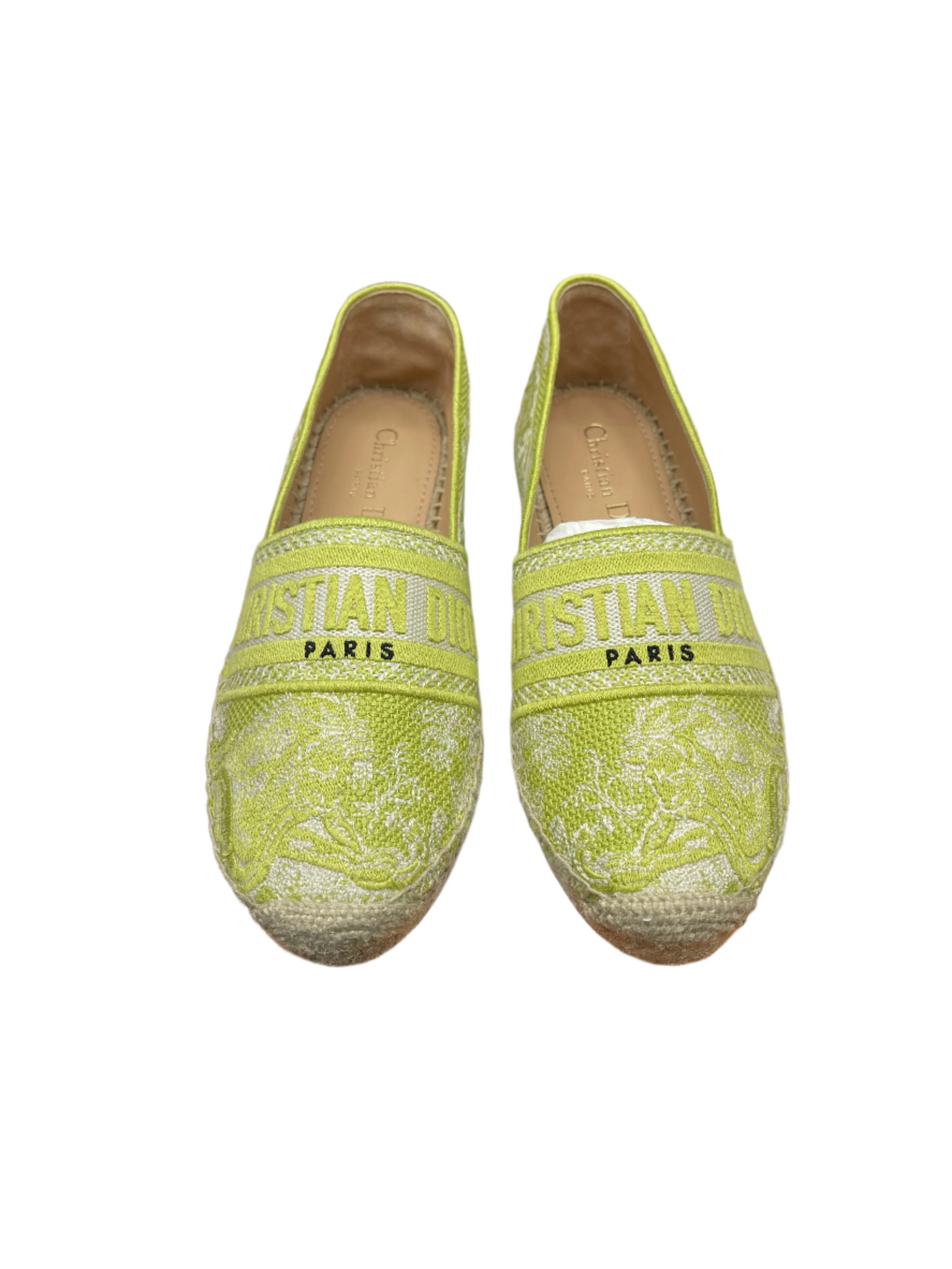 Dior Granville Espadrilles Lime Green