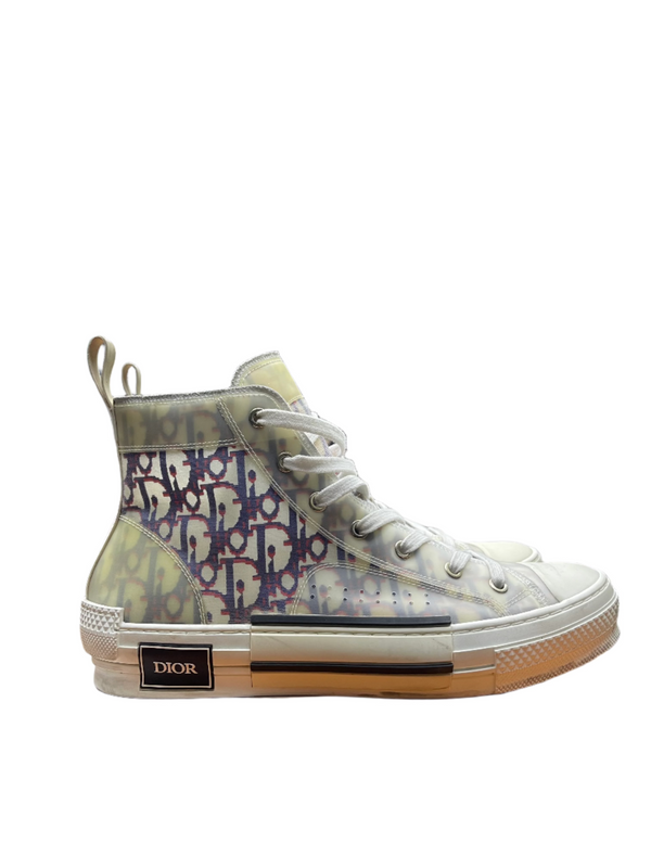 Dior B23 High Top Oblique Monogram White Blue Burgundy