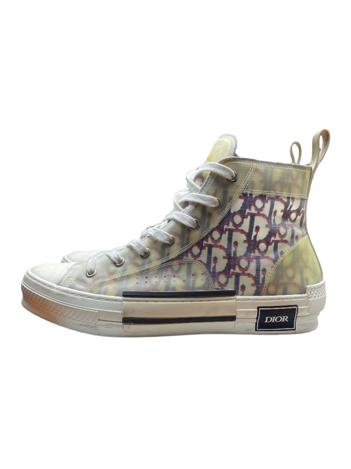 Dior B23 High Top Oblique Monogram White Blue Burgundy