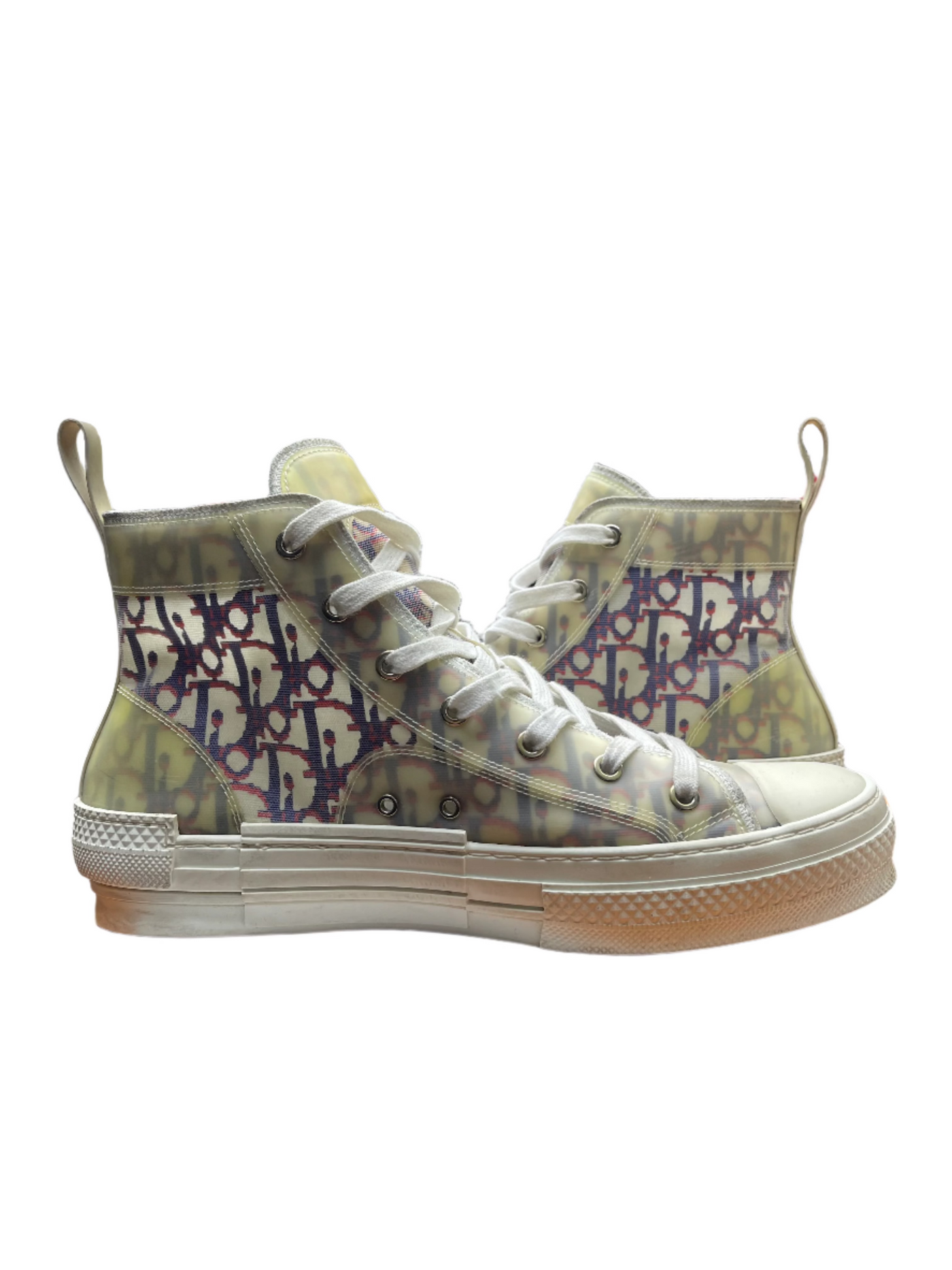 Dior B23 High Top Oblique Monogram White Blue Burgundy