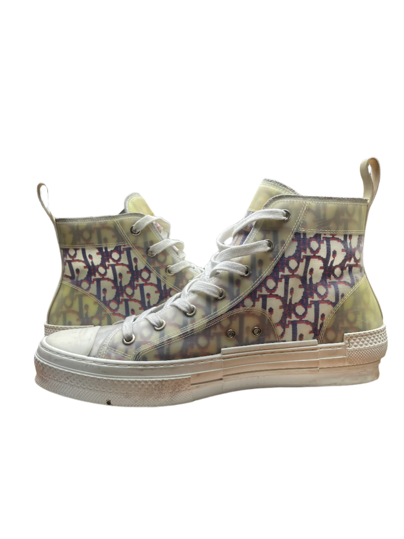 Dior B23 High Top Oblique Monogram White Blue Burgundy