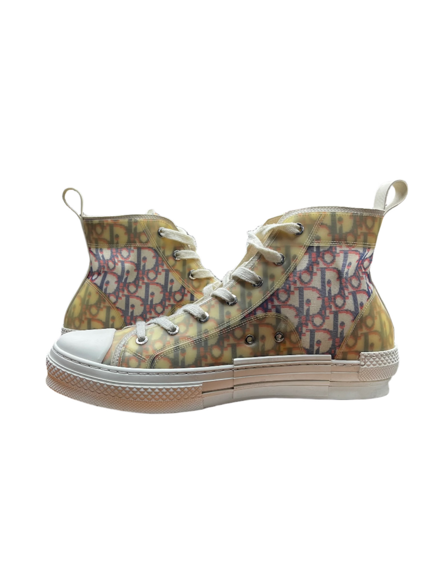 Dior B23 High Top Oblique Monogram White Blue Burgundy