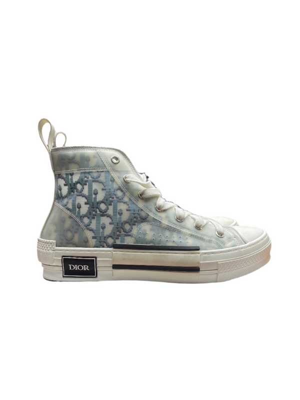 Dior B23 High Top Oblique Monogram White Blue
